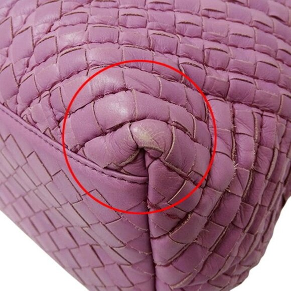 BOTTEGA VENETA Pink Leather Intrecciato Tote Bag - Picture 12 of 15